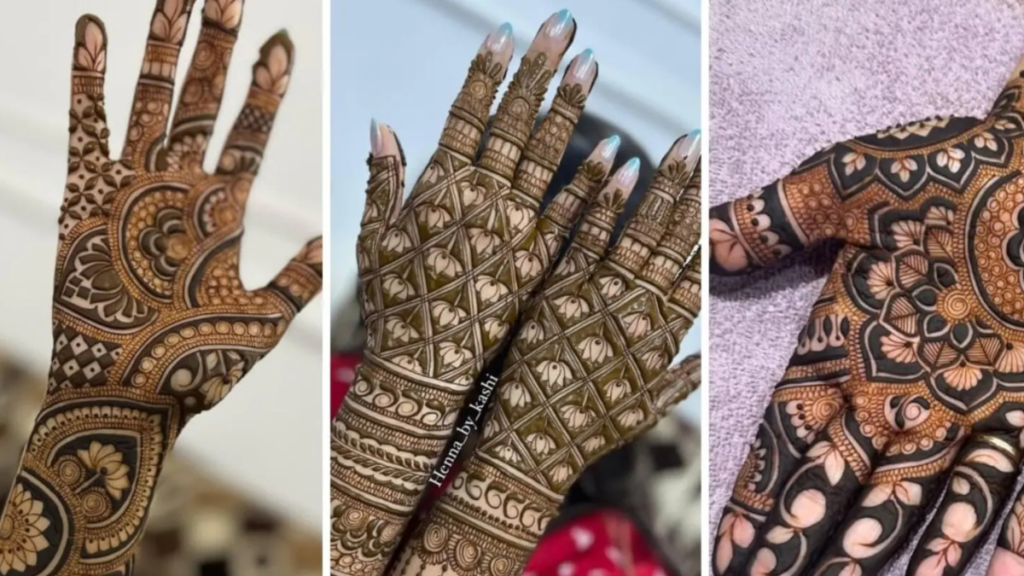 stylish leg mehndi design
